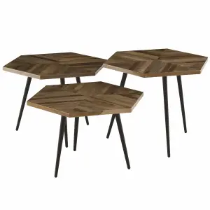 Sekskantede sofaborde Zago Woody (x3) image-0