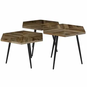 Sekskantede sofaborde Zago Woody (x3) image-1