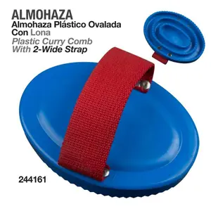 Plastic Curry Comb for Horse with Webbing Strap Zaldi 244161 image-0