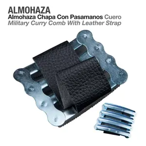 Leather Horse Curry Comb Zaldi image-0