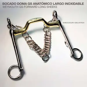 Anatomical Long Dressage Bridle Mouthpiece for Horse Zaldi image-0