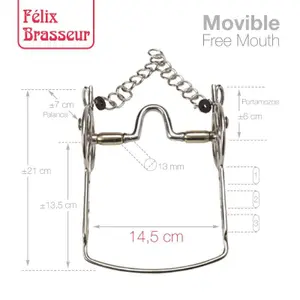 Mobile Bit for Horse Zaldi Felix Brasseur FB21212111-56W/B image-0