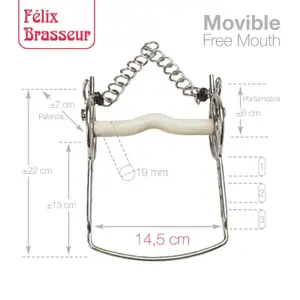 Mobile Bit for Horse Zaldi Felix Brasseur FB2121231-56W/B image-0