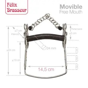 Mobile Bit for Horse Zaldi Felix Brasseur FB2121291-56W/B image-0