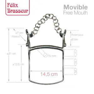 Mobile Bit for Horse Zaldi Felix Brasseur FB2121271-56W/B image-0