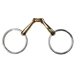 Stainless steel horse bit with 2 rings Zaldi Z426 image-1