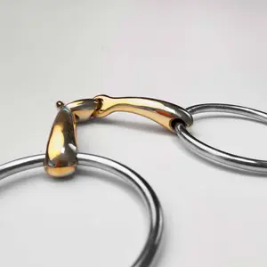 Stainless steel horse bit with 2 rings Zaldi Z426 image-3