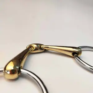 Stainless steel horse bit with 2 rings Zaldi Z432 image-2