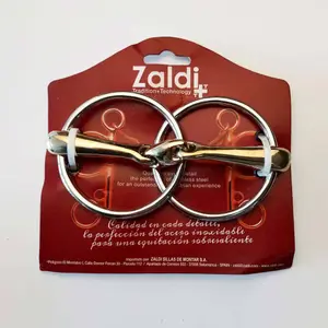 Stainless steel horse bit with 2 rings Zaldi Z432 image-3