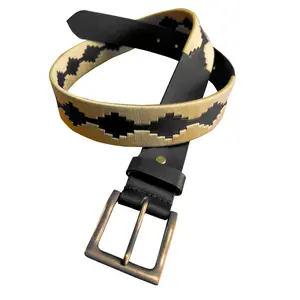 Embroidered Leather Belt Zaldi Polo image-0