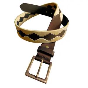 Embroidered Leather Polo Belt Zaldi image-0