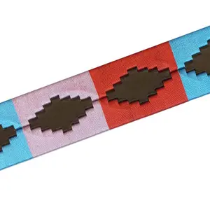 Embroidered Leather Belt Zaldi Polo image-1