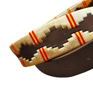 Embroidered Leather Belt Zaldi Polo image-2