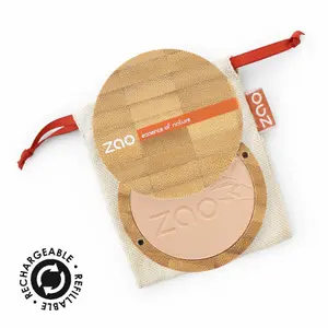 Kompaktní pudr 302 béžově růžový pro ženy Zao image-0