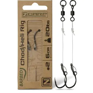 Lot de 2 pièces de tresse et émerillon Zebco Z-Carp™ Chod/Heli Rig 20lbs image-0