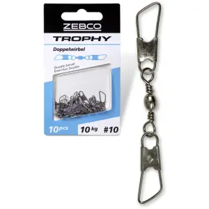 Pack of 10 pieces of double swivels Zebco Trophy image-0