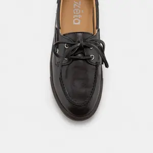 Chaussures bateau cuir femme Zeta Lagos image-1