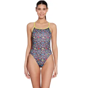 Maillot de bain 1 pièce imprimé femme Zoggs Rayback E+ image-0