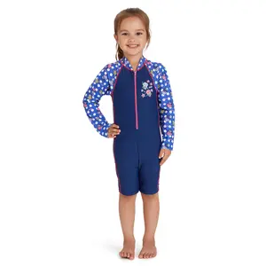 Fato de banho de manga comprida de 1 peça de menina Zoggs All In One image-1