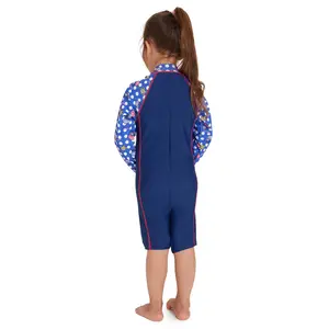 Fato de banho de manga comprida de 1 peça de menina Zoggs All In One image-2