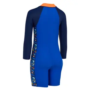 Bañador de manga larga de 1 pieza para niños Zoggs All In One image-1