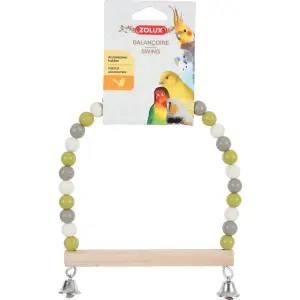 Houpací kůň s korálky a dřevěným bidýlkem Zolux