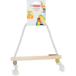 Wooden bird swing with rope Zolux image-2