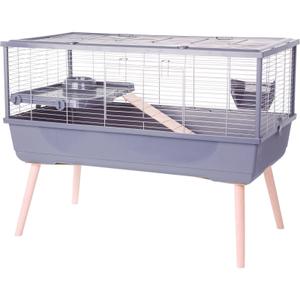 205662gri-cage-pour-petits-rongeurs-avec-bac-a-litiere-zolux-neolife-gris-100-cm