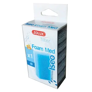 Medium-porosity foam cartridge for filter Zolux iseo aquarium image-0