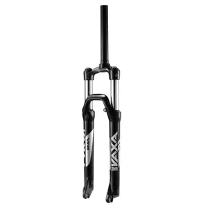 Fourche VTT réglable-blocable au guidon deb. 100mm pivot lisse 295mm 1''1-8-28,6 éxterieur compatible disc Zoom Vaxa 28
