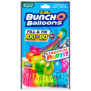 Pack of 100 tropical balloons Zuru Bunch (x100) image-0