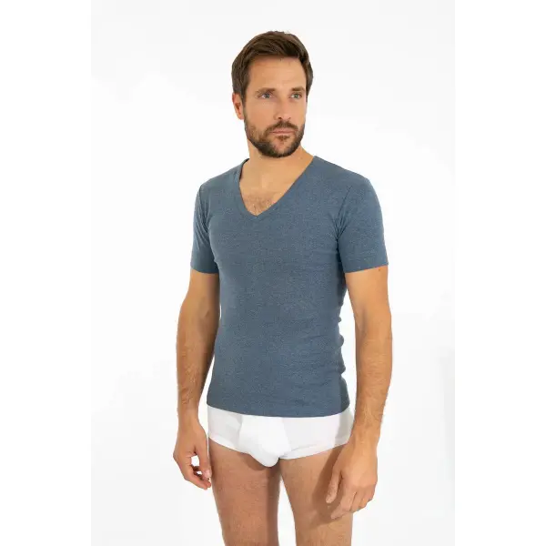 T-shirt manches courtes encolure v Armor-Lux