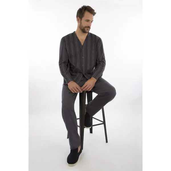 Pyjama col v ouvert Armor-Lux