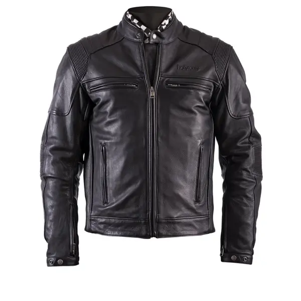 Blouson cuir moto plain Helstons trust