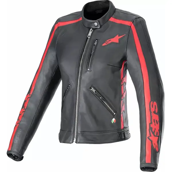 Blouson cuir moto femme Alpinestars Dyno