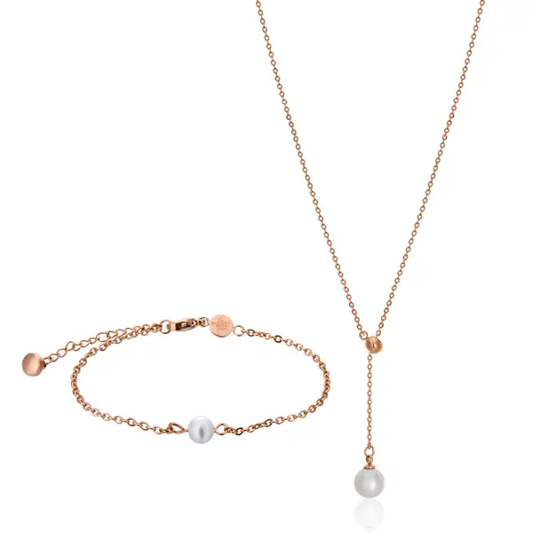 Ensemble collier et bracelet femme Amelia Parker Raindrop