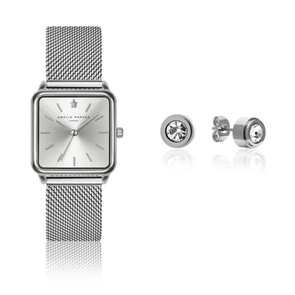 Montre et boucles d'oreilles femme Amelia Parker Plaza