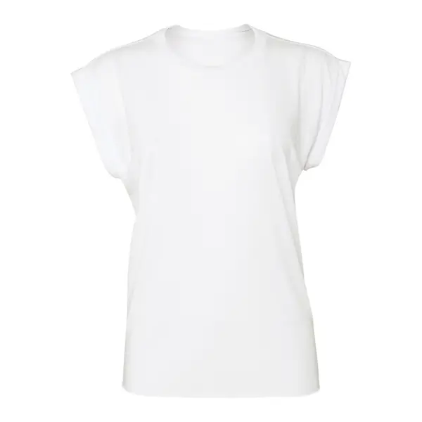 T-shirt manches roulottées femme Bella + Canvas Flowy
