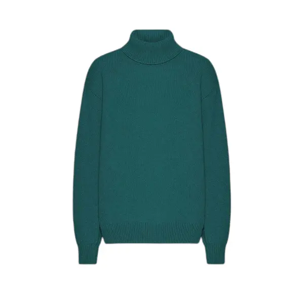 Pull col roulé femme Colorful Standard Ocean Green
