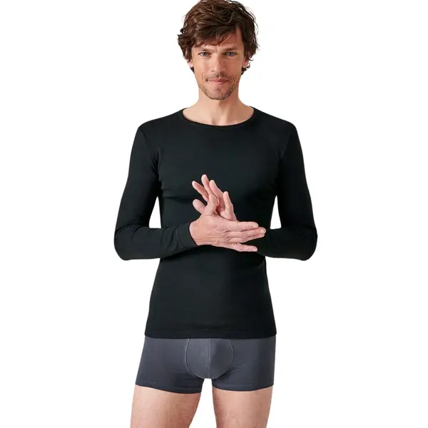T-shirt manches longues col rond Damart Thermolactyl