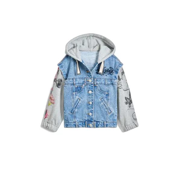 Veste à capuche en jean fille Desigual Minnie