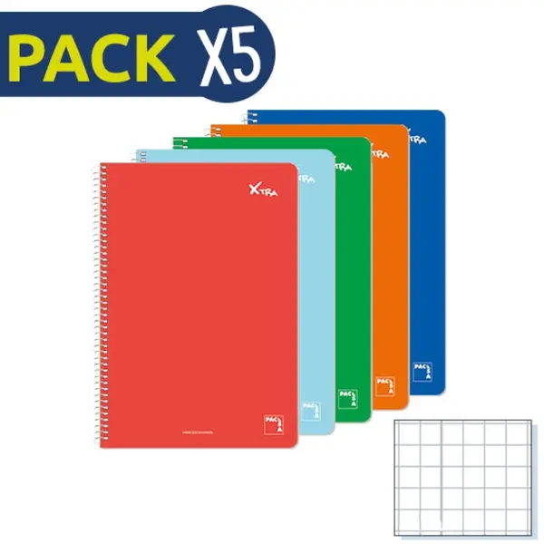 Pack de 5 bloc-notes 80 feuilles couverture dure couleurs 4º CN Disney