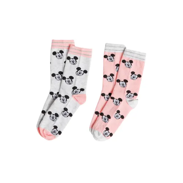 Chaussettes femme Disney Mickey Rose Petits Visages (x6)