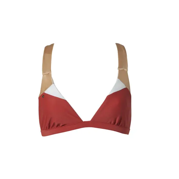 Haut de maillot de bain femme Drapeau Rouge Foulard Ines
