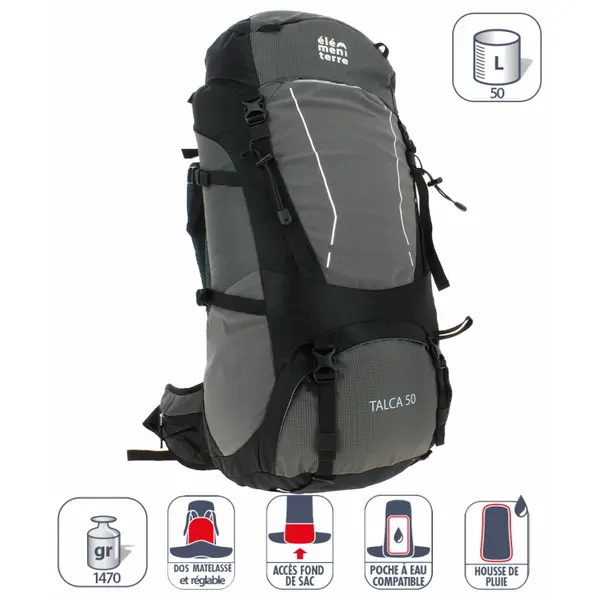 Sac à dos Élémenterre Talca 50 L