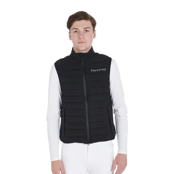 Doudoune équitation sans manches en tissu technique coupe-vent Equestro