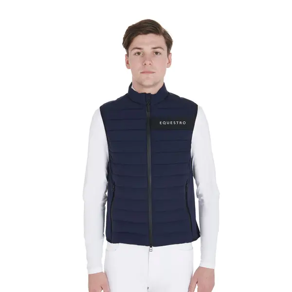 Doudoune équitation sans manches en tissu technique coupe-vent Equestro