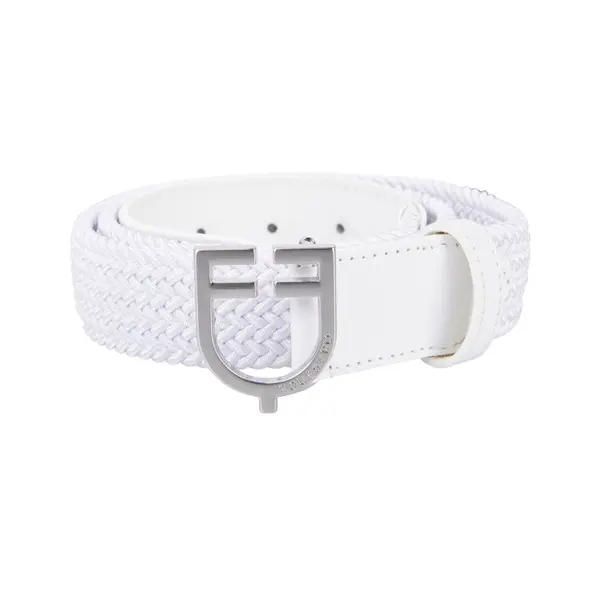 Ceinture élastique avec boucle logo cuir femme Equestro