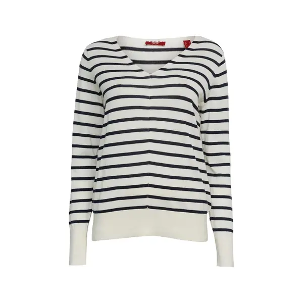 Pull col V rayé femme Esprit