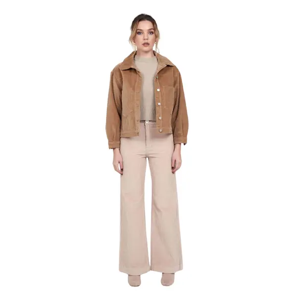 Jeans femme F.A.M. Paris Fauve